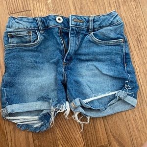 Zara kids ripped jeans shorts